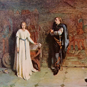 Shakespeare: Hamlet and Ophelia, Hamlet, Act III, Scene 1 (colour litho)