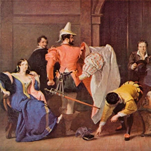 Shakespeare: Katherina and Petruchio, The Taming of the Shrew, Act IV, Scene 3 (colour litho)