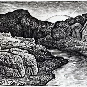 The Sheep of his Pasture, c. 1828, from an edition of 350 prints published for the album