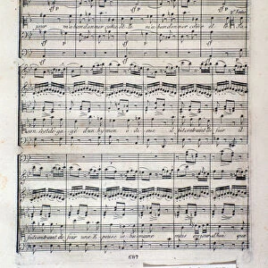 Sheet music of Medea (act 1), opera by Luigi Cherubini, 1797
