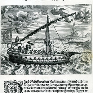 Ship from India Orientalis, 1598 (engraving)