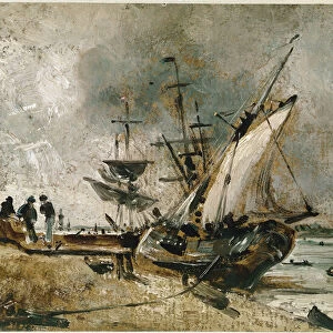Shipping on the Orwell, near Ipswich (oil on canvas, 1806-1809)
