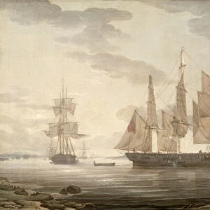 Ships in Harbour, 1805 (oil on canvas)