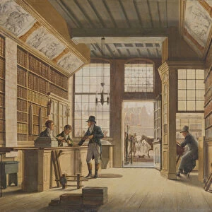 The Shop of the Bookdealer Pieter Meijer Warnars on the Vijgendam in Amsterdam, 1820