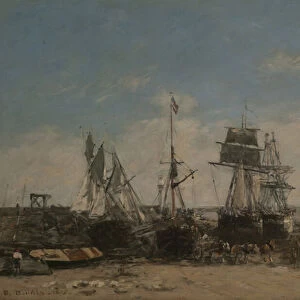 The Shore of Portrieux, North Coast, 1875 (oil on canvas)