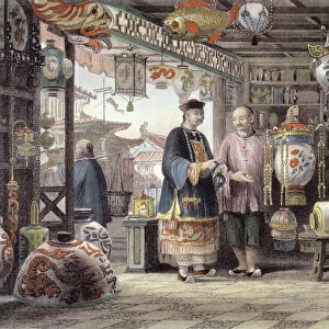 Showroom of a Lantern Merchant in Peking, from China in a Series of Views