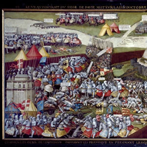 The Siege and Battle of Pavia, 1525 - 1528 (oil on oak panel)