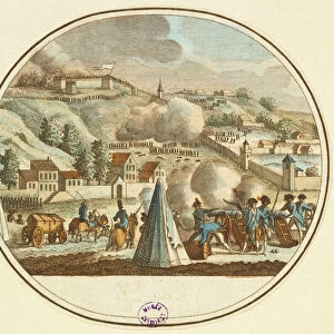 Siege of Lyon, 1793 (coloured engraving)