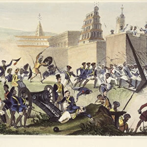 The Siege of Seringapatam (colour litho)