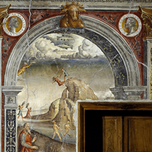 Sign of the Zodiac: The Pisces. Scene of fishing, c. 1520 (fresco)