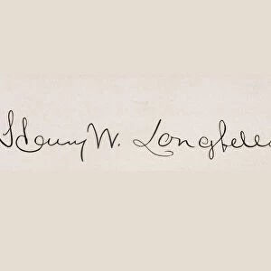 Signature of Henry Wadsworth Longfellow (litho)