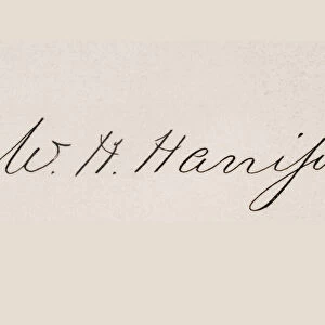 Signature of Henry William Harrison (litho)