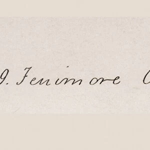 Signature of James Fenire Cooper (litho)