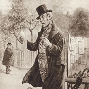 Silas Wegg from Our Mutual Friend, by Charles Dickens (gravure)