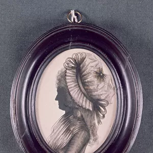 Silhouette of a lady in a mob cap, by A. Charles, English, c. 1790