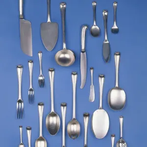 Part of a silver flatware set (silver) Part of a silver flatware set (silver)