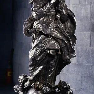 Silver statue of Immaculate Conception, Treasury of St Lawrence (San Lorenzo) Cathedral, Genoa, Italian goldsmith art, 18th century