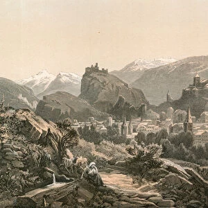 Sion, Chief Town of Canton Valais (engraving)