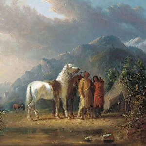 Sioux Camp (oil on canvas)