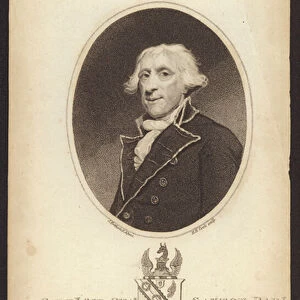 Sir Charles Saxton, British naval captain (engraving)
