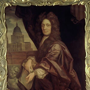 Sir Christopher Wren (1632-1723) copied by Edmund Dyer (oil on canvas)