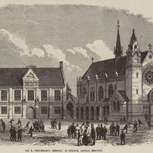 Sir R Cholmeleys Schools, Highgate, lately rebuilt (engraving)