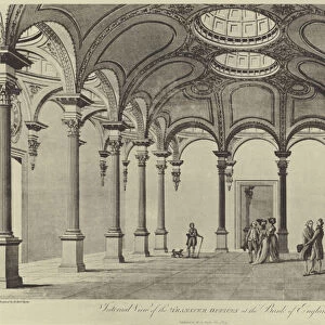 Sir Robert Taylors Transfer Office, Bank of England, 1790 (litho)