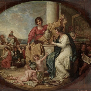 A Sketch, 1791 (oil on paper mounted on wood)