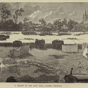 A Sketch of the Boat Race, passing Chiswick (engraving)