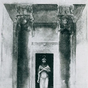 Sketch of Moina Mathers (1865-1928) in the role of the High Priestess Anari