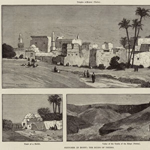 Sketches in Egypt, the Ruins of Thebes (engraving)