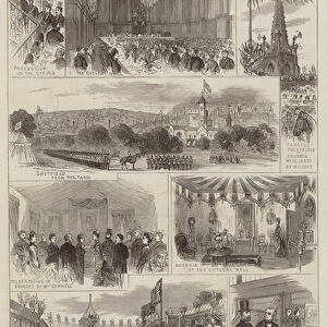 Sketches of the Royal Visit to Sheffield (engraving)