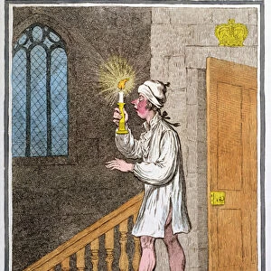 The Sleep-Walker, published by Hannah Humphrey in 1795 (hand-coloured etching0)