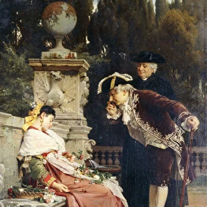 The Sleeping Beauty; La Bella Addormentata, (oil on panel)