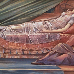 The Sleeping Princess (oil on canvas)