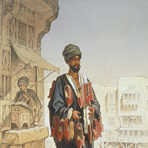 The Slipper Seller, from Souvenir of Cairo, 1862 (litho)