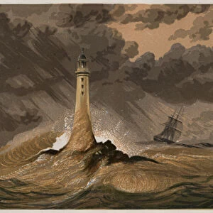 Smeatons Eddystone Lighthouse (colour litho)