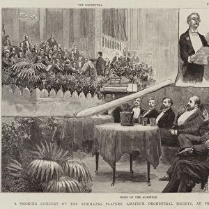 A Smoking Concert of the Strolling Players Amateur Orchestral Society, at Princes Hall, Piccadilly (engraving)
