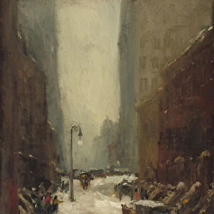 Snow in New York, 1902 (oil on canvas)