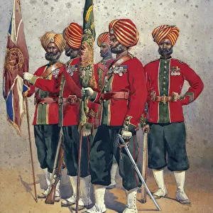 Soldiers of the 15th Ludhiana Sikhs, illustration for Armies of India