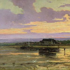 Solitude in the Evening, Morsalines (oil on canvas)