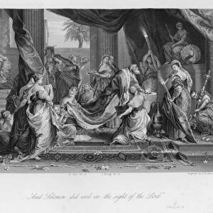 Solomons Apostasy, I Kings XI, 6 (engraving)