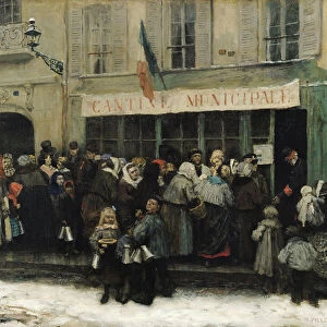 A Soup Kitchen during the Siege of Paris, after 1870 (oil on canvas)