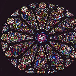 South rose window, 1235-40 (stained glass)