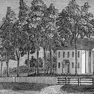 South-west view of Judge Ellsworths House, from Connecticut Historical Collections