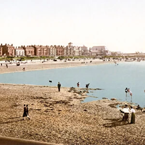 Southport from pier (hand-coloured photo)