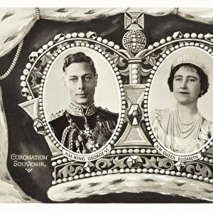 Souvenir of the Coronation of King George VI and Queen Elizabeth, 12 May 1937 (b / w photo)