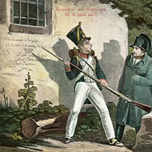 Souvenir de Waterloo (colour litho)