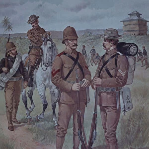 Spanish-American War 1898, US soldiers in Cuba, 1898 (colour litho)