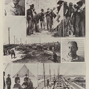 The Spanish-American War, the American Mobilisation at Tampa, Scenes of Camp Life (litho)